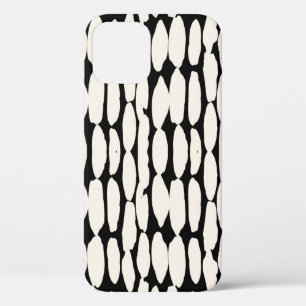 White black dot pattern. shibori circle seamless.  iPhone 12 case