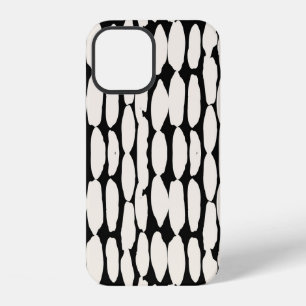White black dot pattern. shibori circle seamless. iPhone 12 case