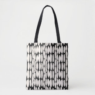 White black dot pattern. shibori circle seamless. tote bag