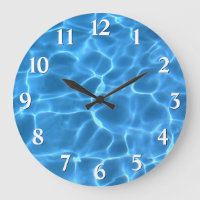 White Black Drop Shadow Numbers Blue Swimming Pool