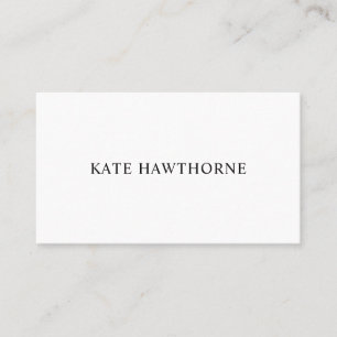 White Black Elegant Classic Business Card