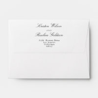 White & Black Flower Wreath Rose Foil Invitation
