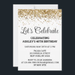 White Black Gold Glitter 40th Birthday Party Forty Invitation<br><div class="desc">Fortieth Editable template Glam Invite,  Let's celebrate digital Any Age,  Instant download 41st 42nd 43rd,  44th 45th 46th 47th 48th,  49th Custom Modern Chic Calligraphy,  40 first second third fourth,  fifth sixth seventh eighth ninth,  Personalised Elegant trendy for her,  Golden Adult script simple celebration,  stylish personalised wife best friend</div>