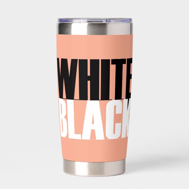 White Black Insulated Tumbler (Front)