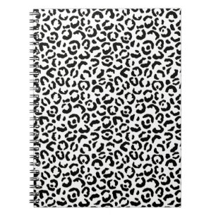 White Black Leopard Print        Notebook