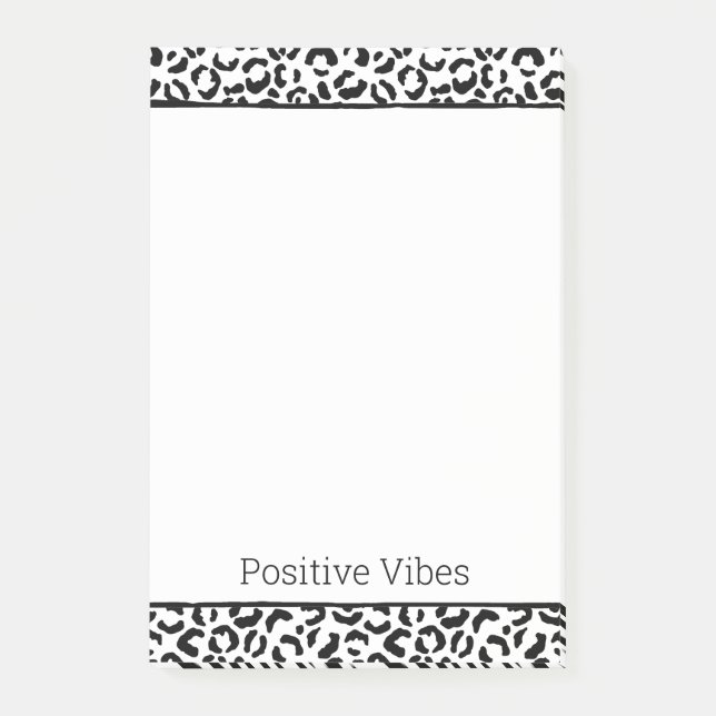 White Black Leopard Print    Post-it Notes (Front)