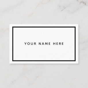  White Black Minimal Business Card