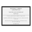 White & black minimalist waterproof soap box label