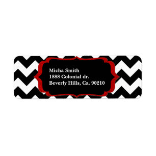 White & Black Modern Chevron Monogram