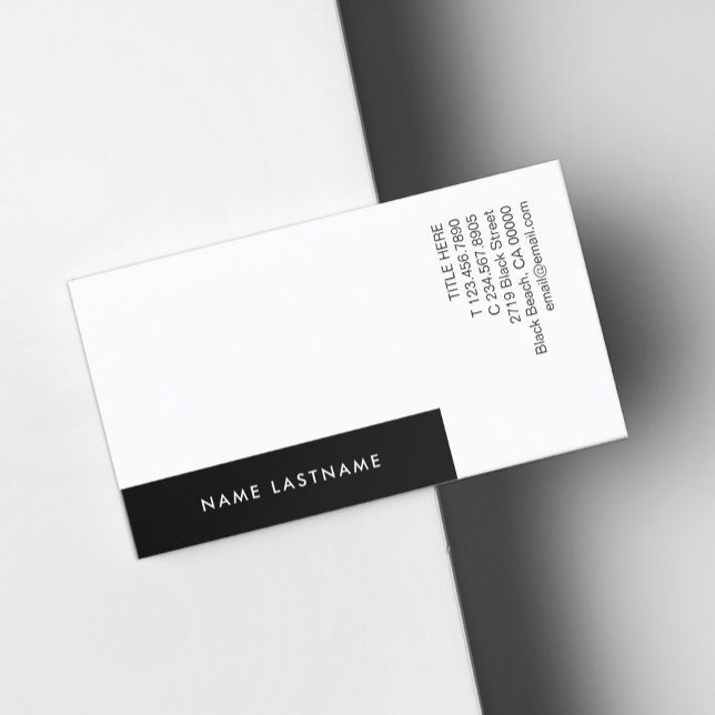 White Black Modern Minimalistic Business Card (Creator Uploaded)