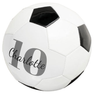 White black monogram initials name number football