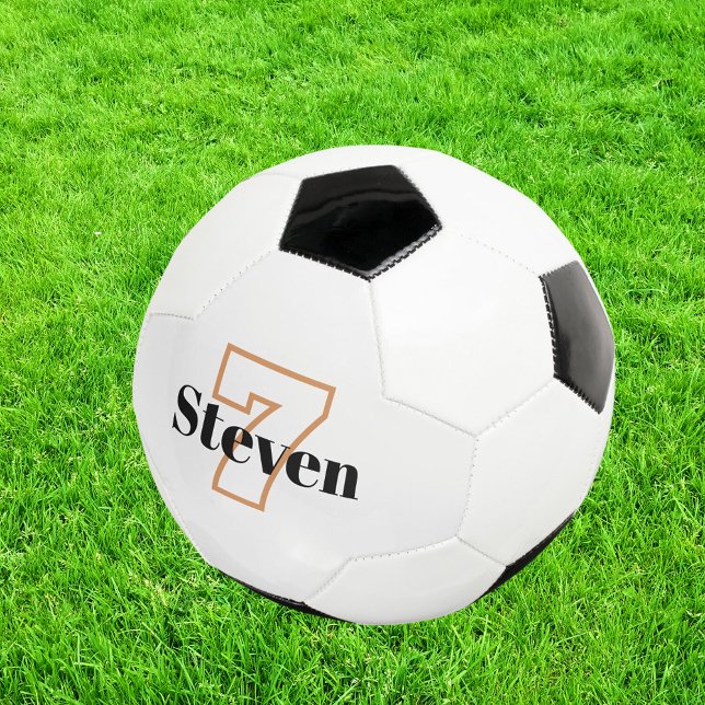 White black monogram initials name number football (Creator Uploaded)