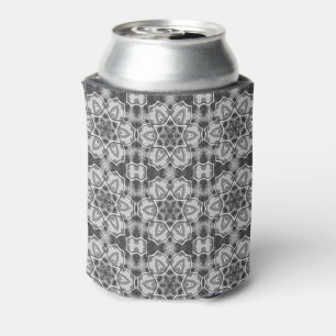 White-black openwork geometric pattern can cooler