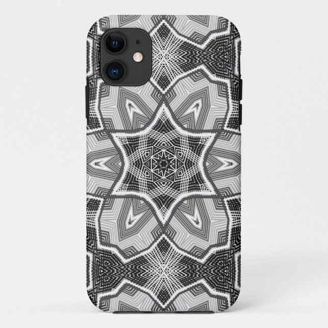 White-black openwork geometric pattern Case-Mate iPhone case (Back)