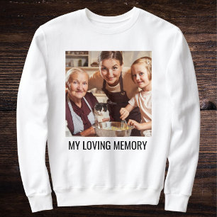 White Black Personalised Cat Mum Family Pet Photo Sweatshirt