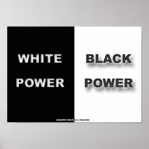 White & Black Poster