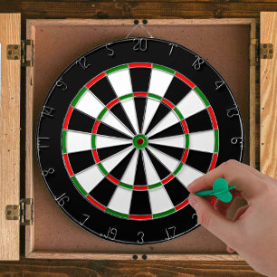 White, Black, Red and Green Metal Cage Dartboard