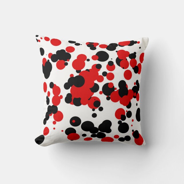 White black red cushion (Front)
