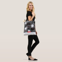 White&Black Scribble Tragetbags With long-wear