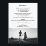 White & Black Script Photo Wedding Itinerary Programme<br><div class="desc">A beautiful white and black calligraphy script design showcasing the couple's photo. A modern wedding couple photo design with simple minimalistic elements. An ideal wedding modern Itinerary program design for anyone who loves script calligraphy, black and white designs and photo picture wedding stationery. Matching wedding invitations and other stationery items...</div>