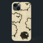 White & Black Sheep on Cream Background iPhone 13 Case<br><div class="desc">Is your child having trouble sleeping? Have them count the white and black sheep in this print by Chariklia Zarris. A wonderful piece that is elegant in its simplicity. Order your print today!</div>