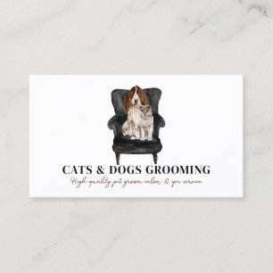 White Black Sofa Pet Sitter Dog Cat Business Card