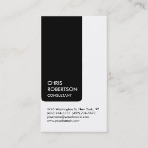 White Black Stripe Attractive Charm Business Card