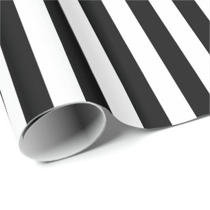 White/Black Stripe Wrapping Paper