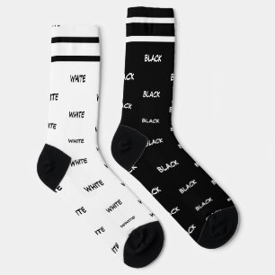 White Black Stripes Colour Names Socks