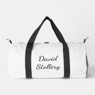 White & Black Stylish  Duffle Bag