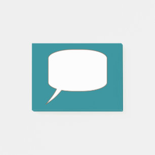 White & Black Talk Bubble Personalised Name Post-it Notes