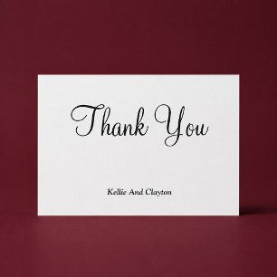 White/Black Thank You Cards