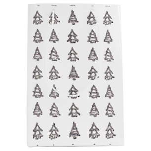 White & Black Tree Gift Bag