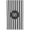 White Black Vert Stripe 6x Bk Vine Script Monogram