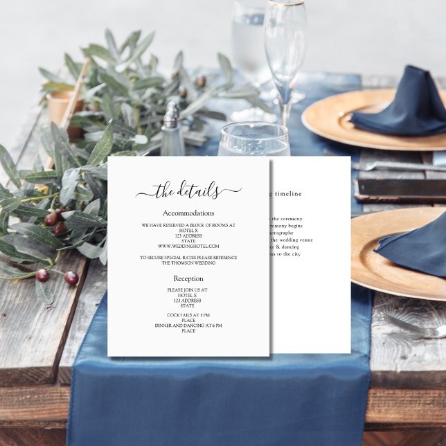 White black wedding program details minimalist flyer (Creator Uploaded)