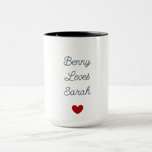 White & Black with Heart: Love Mug