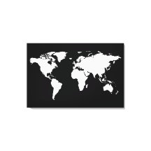 white black world map