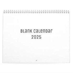 White Blank Calendar