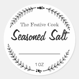 White Blank Seasoned Salt Labels