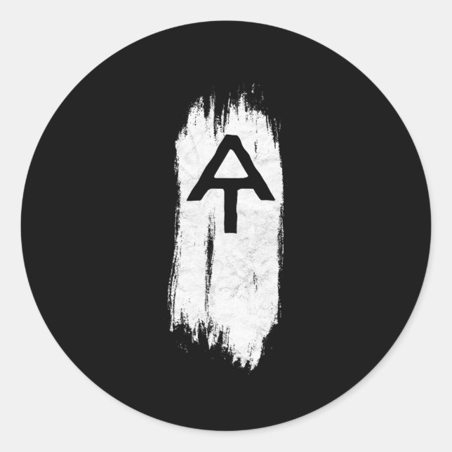 White Blaze Appalachian Trail At Minimalist Hiking Classic Round Sticker (Front)