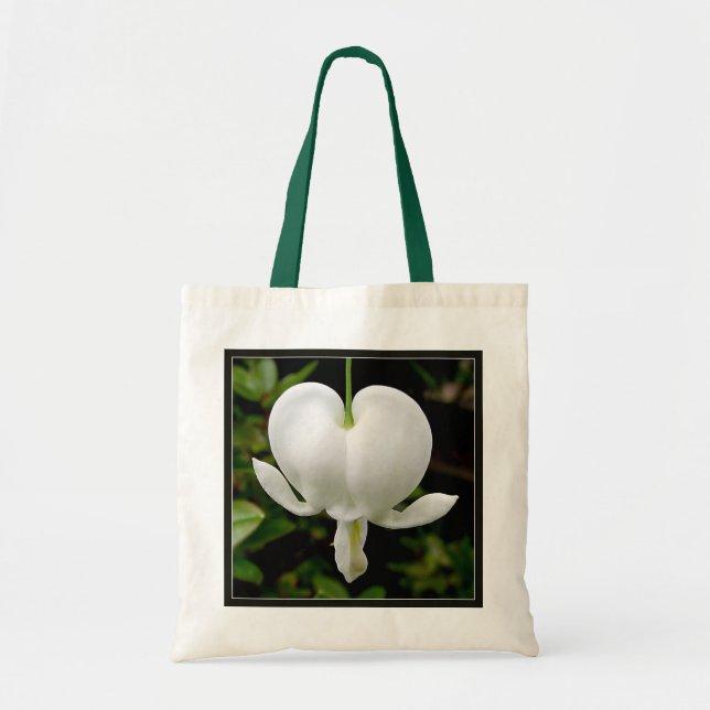 White Bleeding Heart tote (Front)
