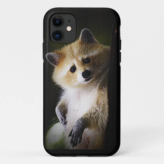White Blonde Racoon Wildlife Cute Animal Case-Mate iPhone Case (Back)