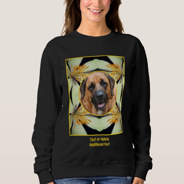 White Bloodroot Flower Frame Create Your Own Photo Sweatshirt (Front)