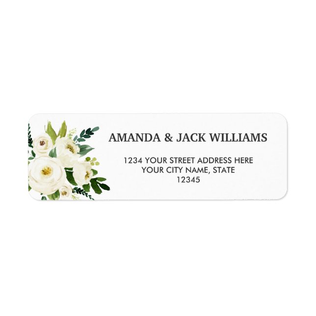 White Bloom | Flowers and foliage  Floral Wedding (Front)