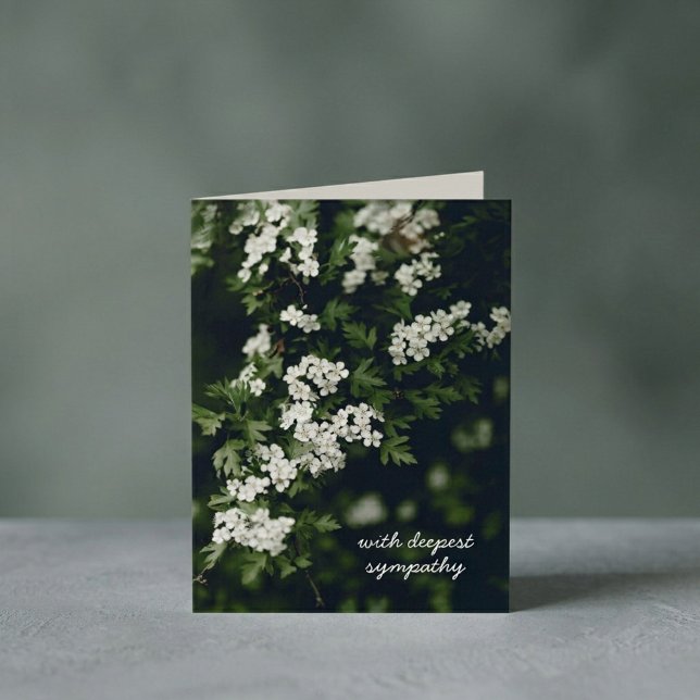 White blooming tree branch, Sympathy Card (Creator Uploaded)