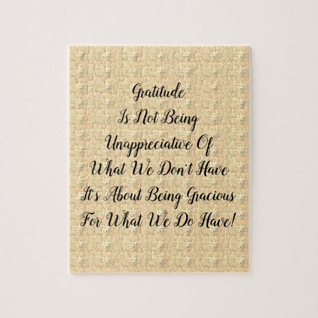 White Blossom Abstract Gratitude  Jigsaw Puzzle (Vertical)