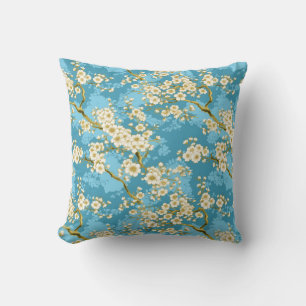 White Blossom Chiyogami Cushion