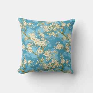 White Blossom Chiyogami Cushion
