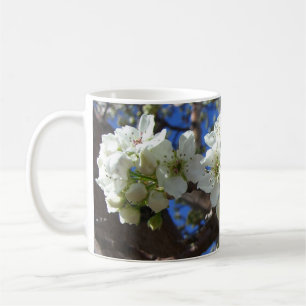 White Blossom Clusters Spring Flowering Pear Tree Coffee Mug