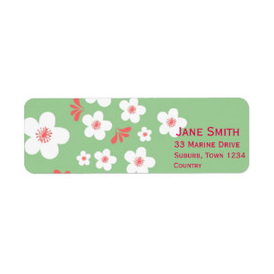 White blossom cute vintage floral